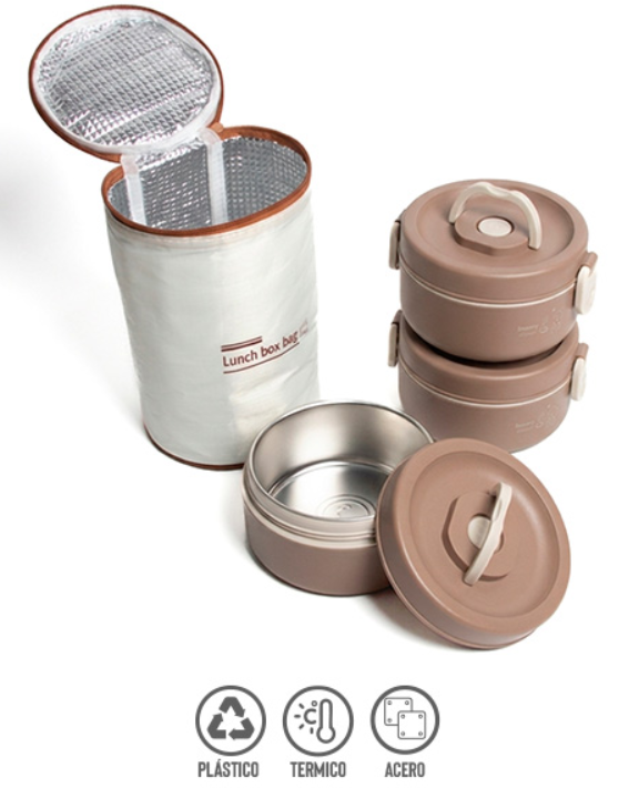Lonchera Termica con 3 Tupper