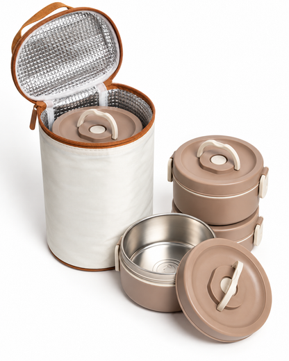 Lonchera Termica con 3 Tupper